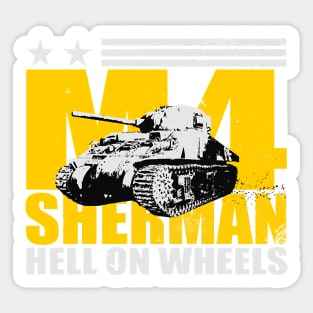 M4 Sherman Tank (distressed) Sticker